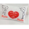 COJIN + CORAZON PERSONALIZADO Y NOMBRES