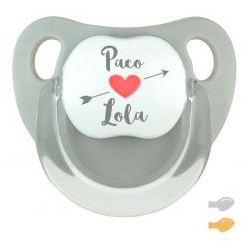 Chupete Baby Deco Gris