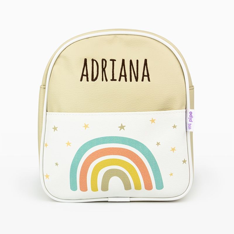 Mochila Arcoíris Soft Beige personalizada