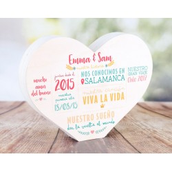 Madera corazón "Nuestra...