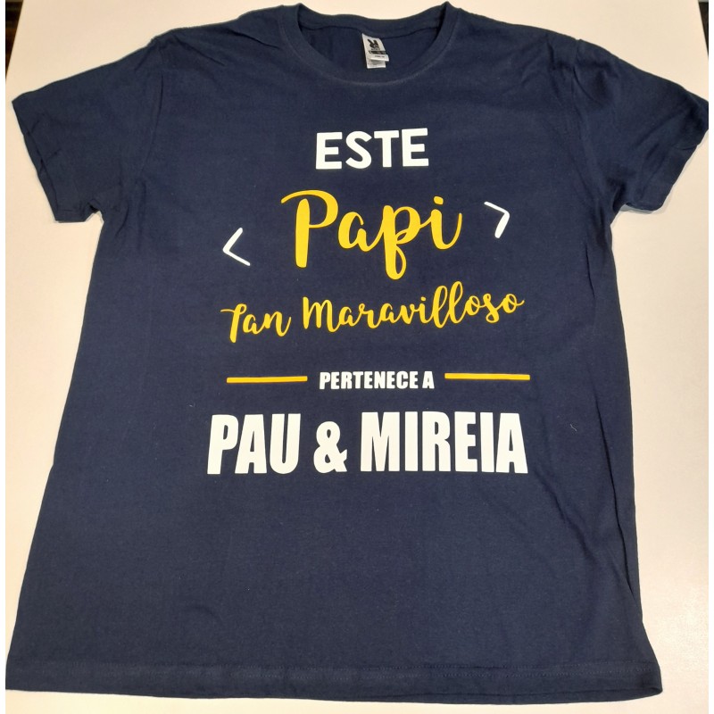 CAMISETA PAPÁ MARAVILLOSO PERSONALIZADA