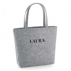 BOLSO SHOPPER GRIS O ANTRACITA PERSONALIZADO