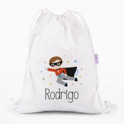 Petate Medium Lona Superhéroe personalizado, color a elegir