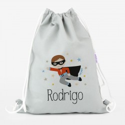 Petate Medium Lona Superhéroe personalizado, color a elegir