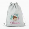 Petate Medium Lona Hada personalizado, color a elegir