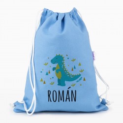 Petate Medium Lona Dinosaurio personalizado, color a elegir