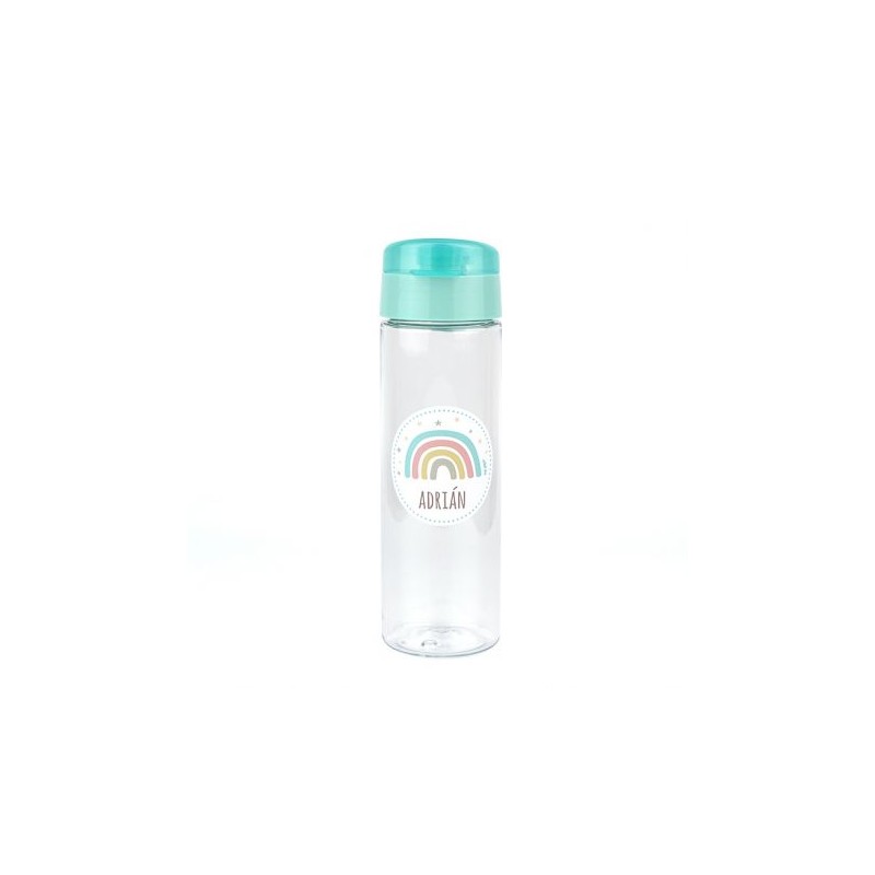 Botella Arcoíris Menta 600ml personalizada