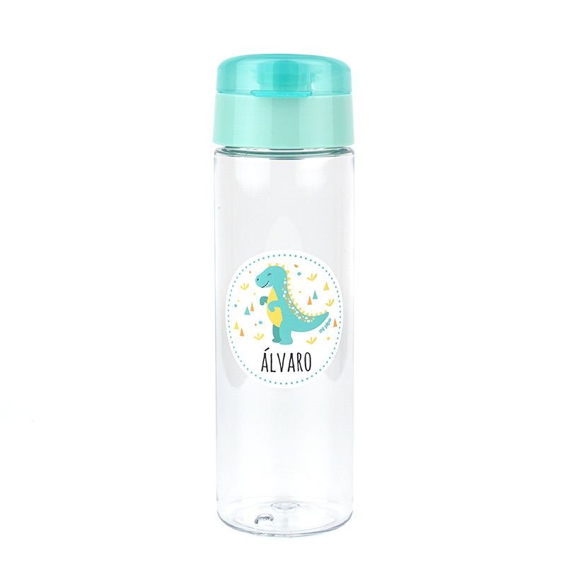 Botella Dinosaurio Menta 600ml personalizada