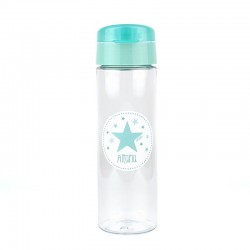 Botella Estrella Menta,Rosa o Azul 600ml personalizada