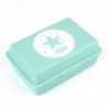 Cajita Porta Alimentos Estrella Rosa,Menta o Azul personalizada