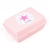 Cajita Porta Alimentos Estrella Rosa,Menta o Azul personalizada