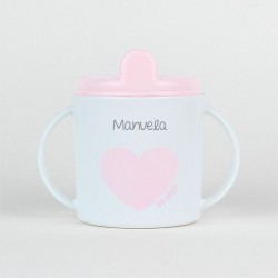 Taza Corazón rosa pastel...