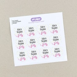 Pack 12 etiquetas personalizadas para zapatos Varios diseños