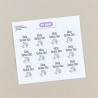 Pack 12 etiquetas personalizadas para zapatos Varios diseños