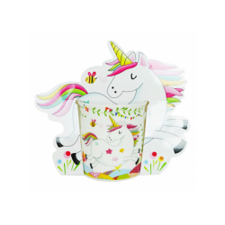 SET 12 TAZAS UNICORNIOS