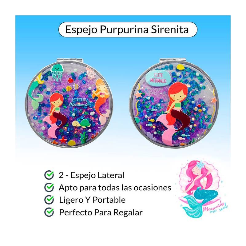 ESPEJO PURPURINA SIRENITA