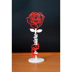 ROSA EN RELIEVE TE QUIERO