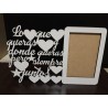MARCO EN MADERA FRASE AMOR