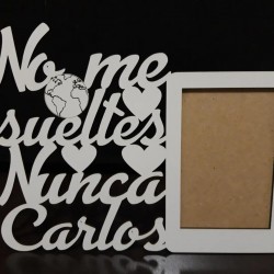 MARCO EN MADERA FRASE AMOR