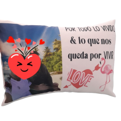 Cojin Foto y Frase 40 x 28
