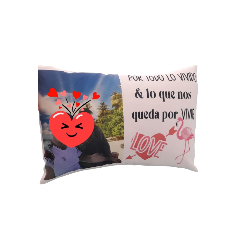 Cojin Foto y Frase 40 x 28