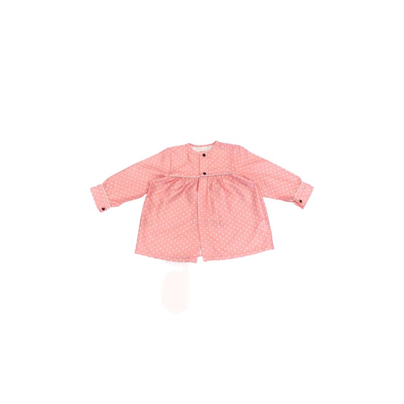 BLUSON ROSA TOPOS BLANCOS