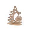 Arbol Con Bola Feliz Navidad Madera o Texto Personalizado