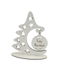 Arbol Con Bola Feliz Navidad Blanco