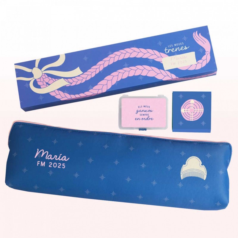 Bolsa+caja de trenzas fallera