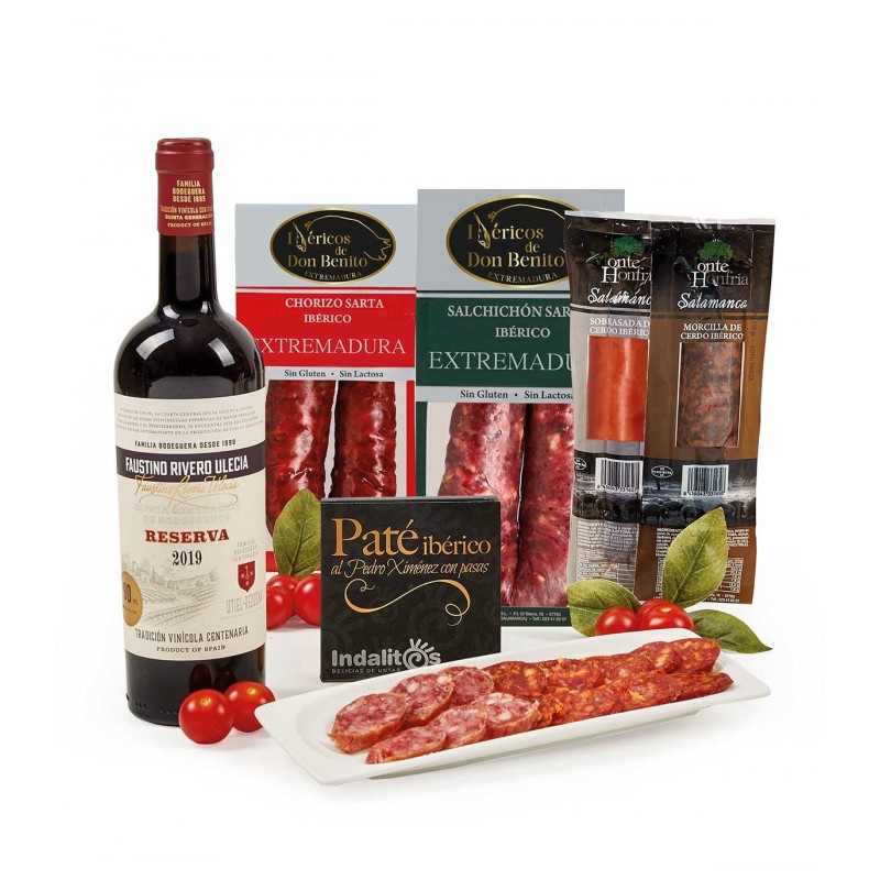 Lote Gourmet 230 con Ibéricos y Tinto Reserva