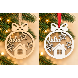 Bola Navidad Casita Nº6