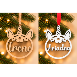 Bola Navidad Unicornio Nº9