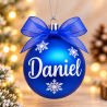 Bola de Navidad Personalizada Azul Electrico Mate