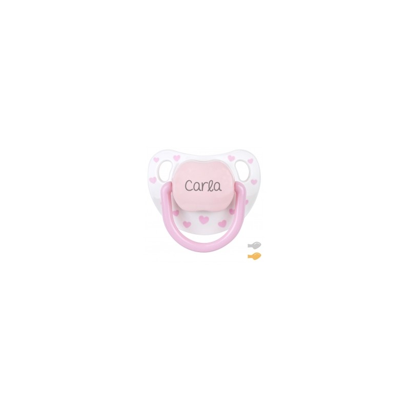 Chupete Baby Chic Corazones Personalizado