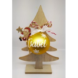 Bola Navidad Con Nombre 8 cm