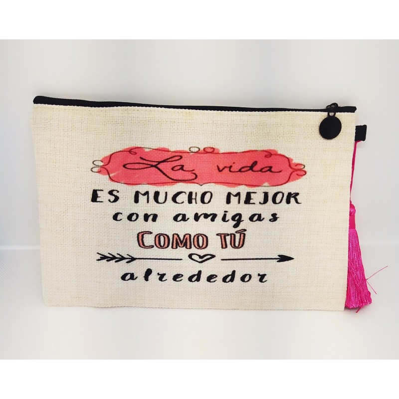 NECESER LINO POMPÓN AMIGA VARIOS DISEÑOS