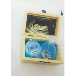 CAJITA PADRINO IMAN + LLAVERO