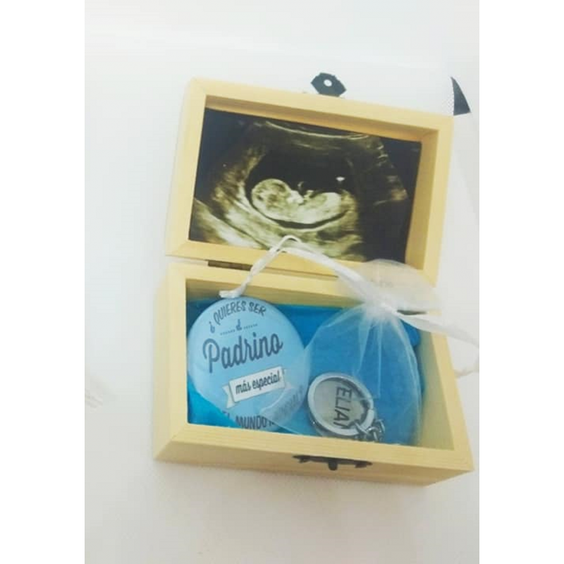 CAJITA PADRINO IMAN + LLAVERO