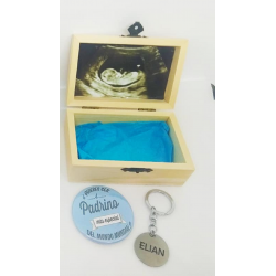 CAJITA PADRINO IMAN + LLAVERO